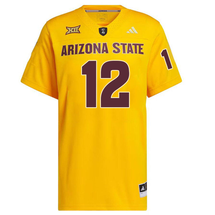 #12 Javan Robinson Arizona State Sun Devils College Football Jerseys Stitched-Gold